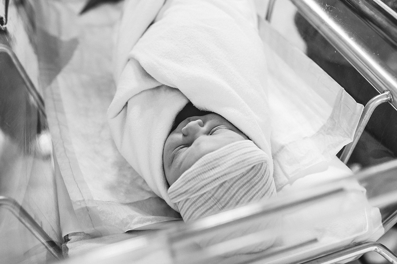 baby in hospital bassinet