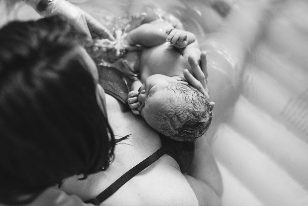 home water birth baby