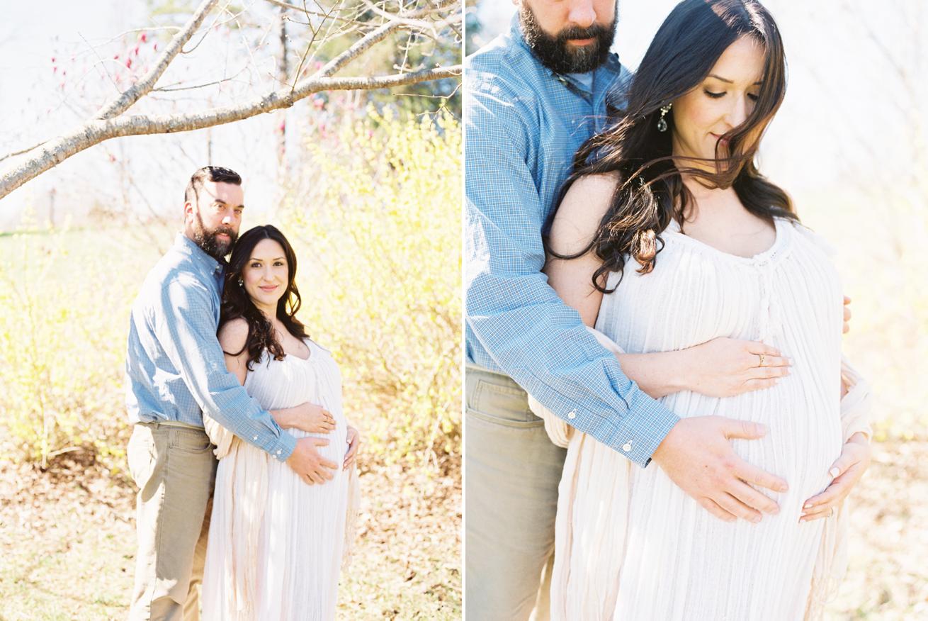 outdoor maternity session on film