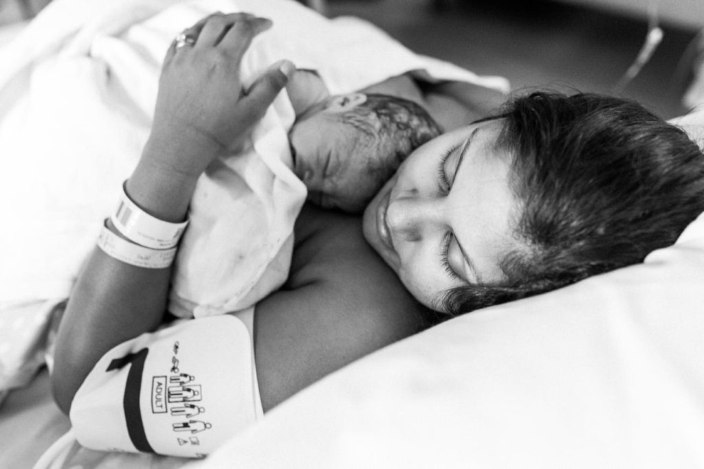 mom and baby, hospital, birth photography