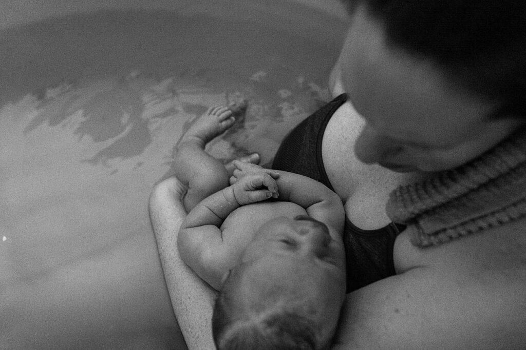 water birth, home birth, birth story, newborn baby