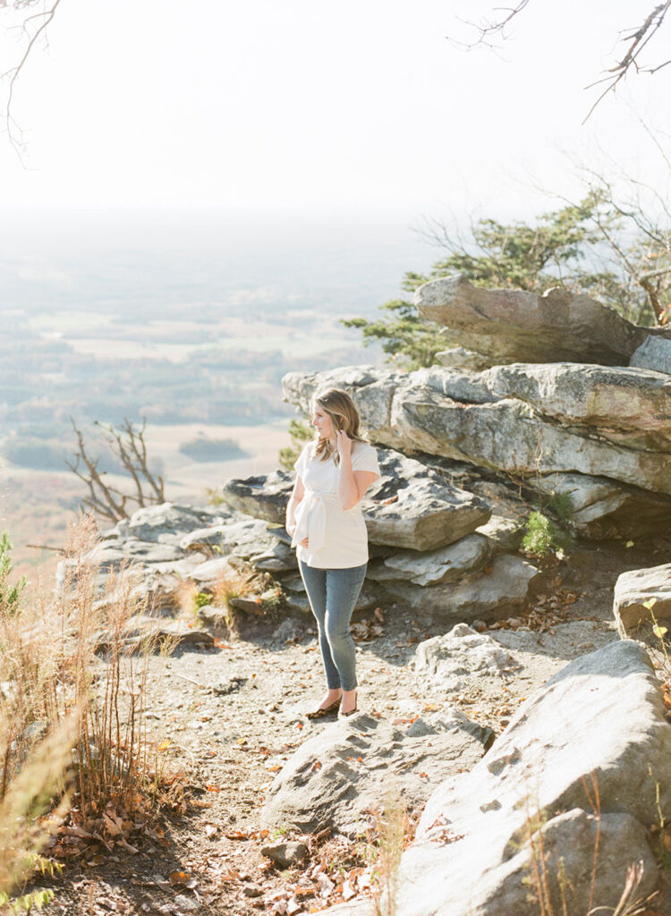 maternity session on a mountain