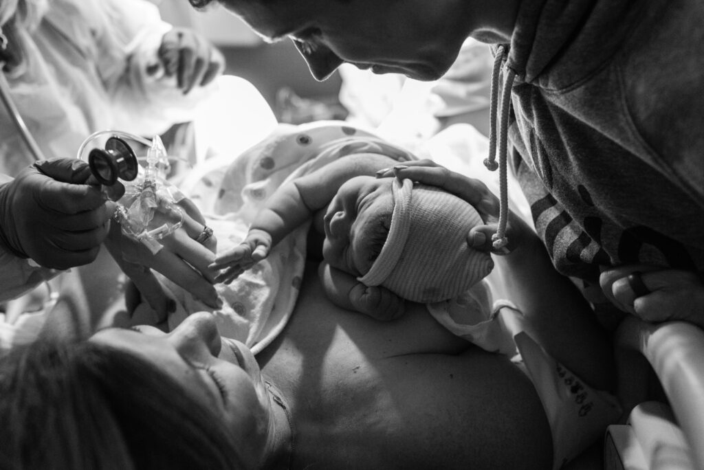 hospital birth, family, baby boy, virtual doula services